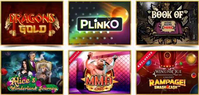Catalogue de jeux du casino – slots, tables et casino en direct sur une seule page