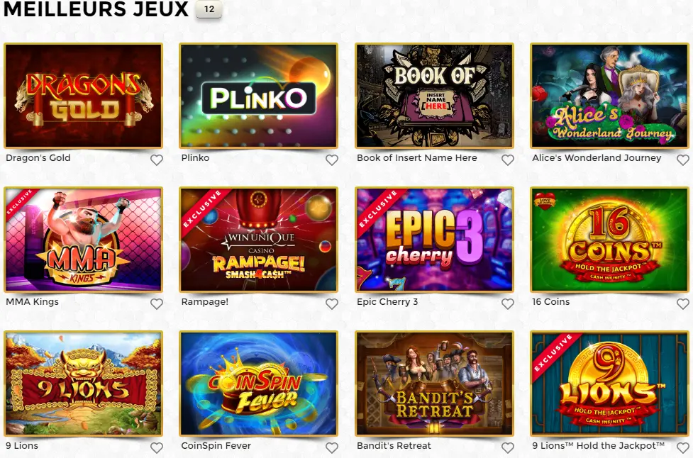 Sélection de machines à sous – thèmes variés, jackpots et nouvelles sorties